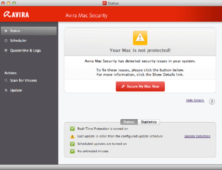 does your mac have to be on for avast to be able to do a scheduled scan